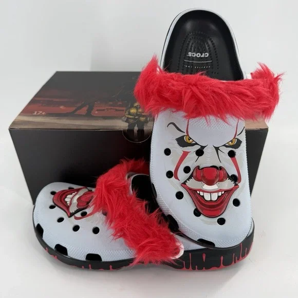 Crocs IT Chapter 2 Pennywise Face Classic Clogs Adult Men's Size 9 New With Box